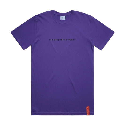 NVYSKN Mens Cotton Latin Design T Shirt “Non Progredi Est Regredi”