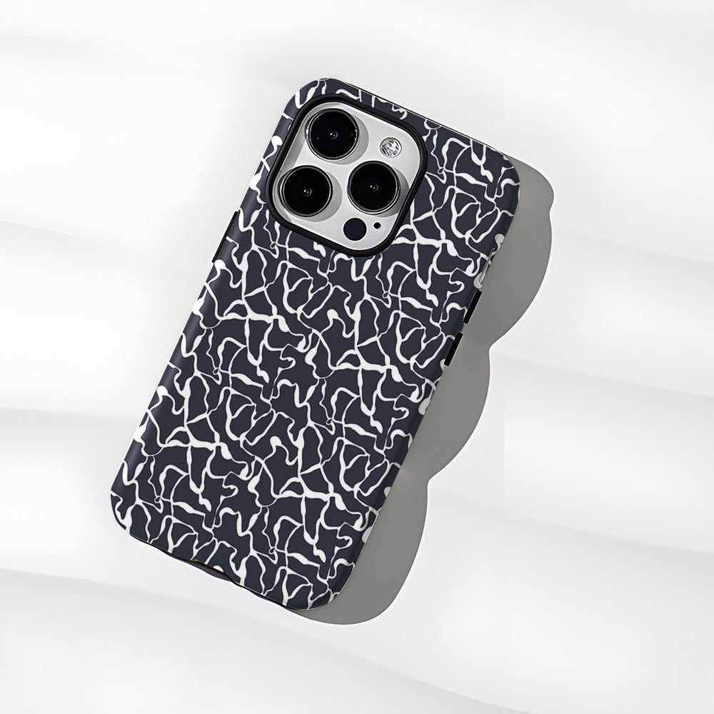 Coque de téléphone à motif Apple 14pm coque 2-en-1 Ip16pro coque rigide femme 12pm 15