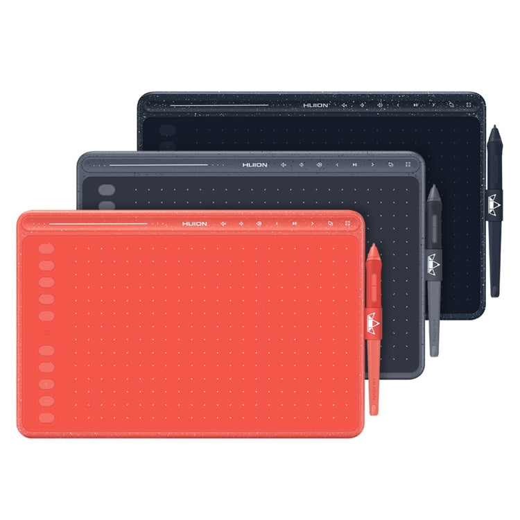 HUION HS611 5080 LPI Touch Strip Art Drawing Tablet for Fun, with Battery-free Pen & Pen Holder (Grey)