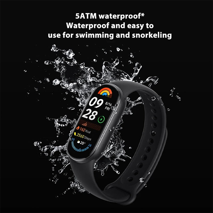 Original Xiaomi Smart Band 9 1.62 inch AMOLED Screen 5ATM Waterproof Smart Watch, Support Blood Oxygen / Heart Rate Monitor (Black)