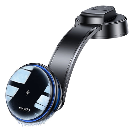 Support de voiture Yesido C311 magnétique à chargement sans fil 15W avec refroidissement à semi-conducteurs (noir)