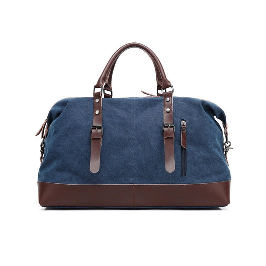 AUGUR 2012 Portable Casual Canvas Travel Handbag Baggage Shoulder Crossby Bag (Dark Blue)