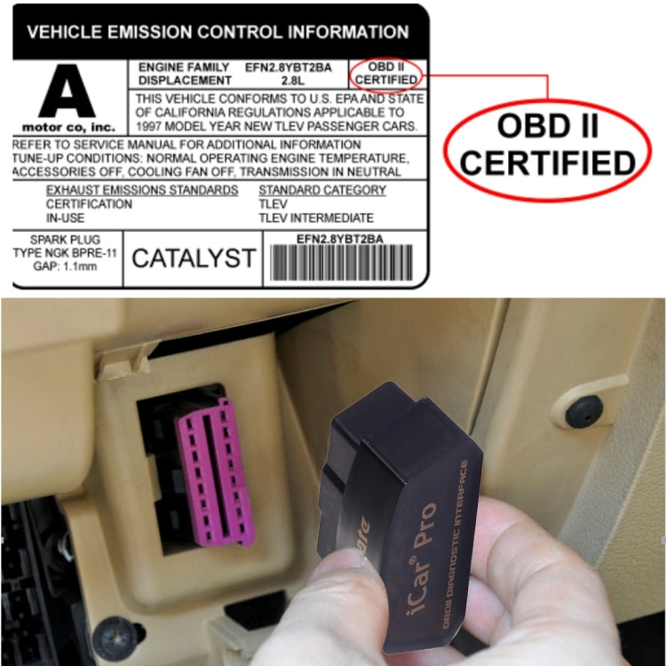 Outil de diagnostic auto Vgate iCar Pro OBDII Bluetooth V4.0 double, compatible Android et iOS, compatible tous protocoles OBDII