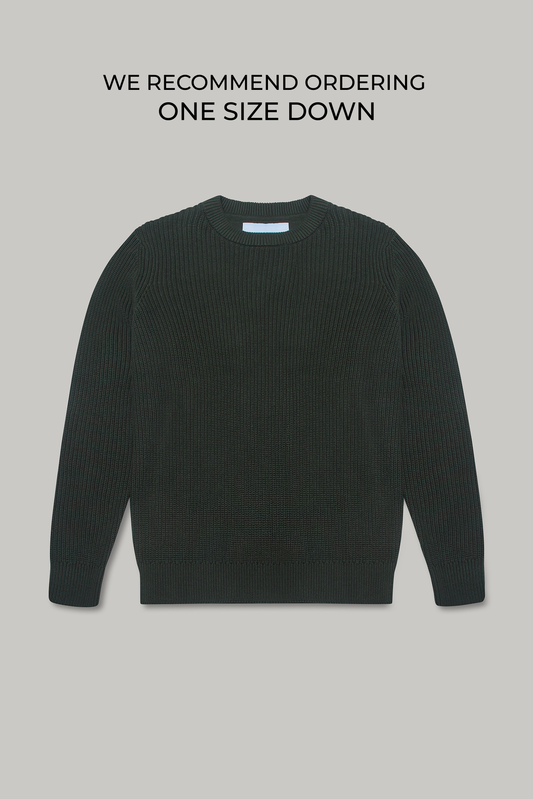 J Hailey Crew Knit - Dark Olive