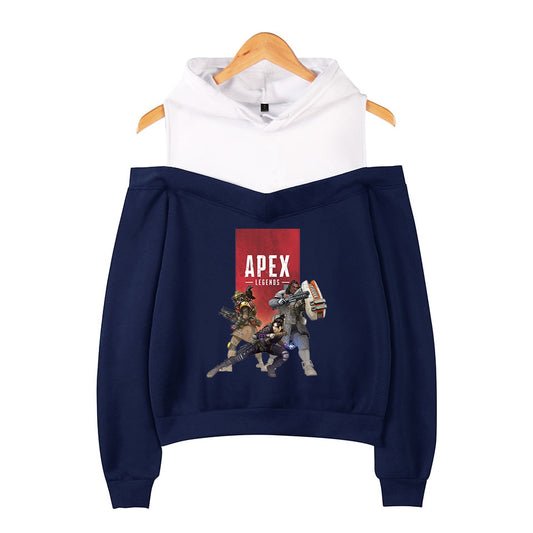 Apex Legends Print Hoodies Sweatshirts Women Sleeve Off-Shoulder Exclusive