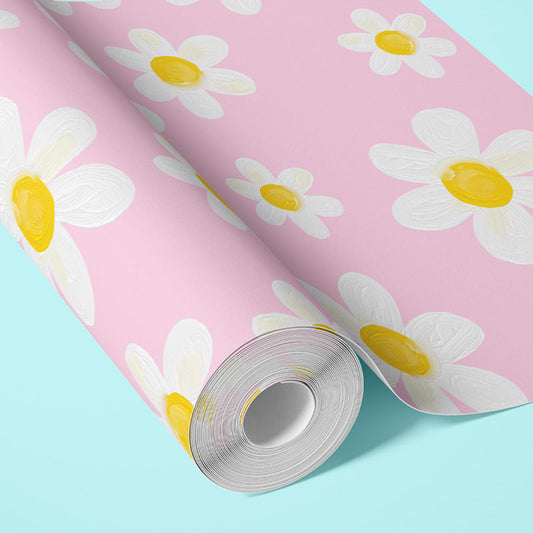 DAISY DAYDREAM SOFT PINK WALLPAPER