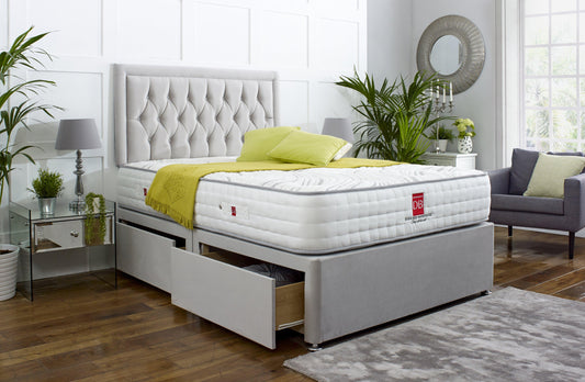 Windsor Divan Bed Set with Button Headboard