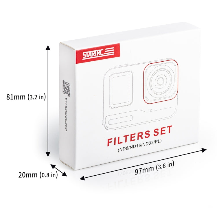 For Insta360 Ace / Ace Pro STARTRC 4 in 1 PL ND8 ND16 ND32 Camera Lens Filter (Black)