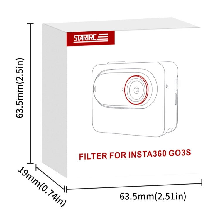 For Insta360 GO 3S STARTRC CPL Camera Lens Filter (Black Red)