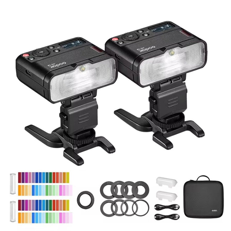 Godox MF12-K2 Macro Flash 2-Light Kit 2.4 GHz Wireless Control Light (Black)