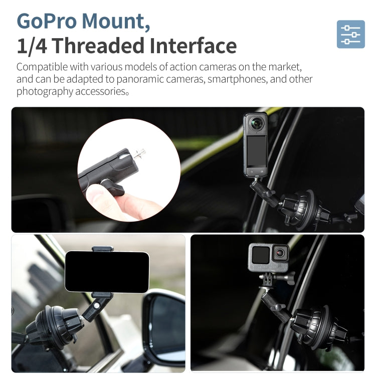 STARTRC Suction Cup Holder Bracket with Phone Clamp (Black)