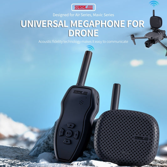 Mégaphone de Drone STARTRC Haut-Parleur Portable Sans Fil Contrôle 3KM pour DJI Mavic / Air / Mini Series (Noir)