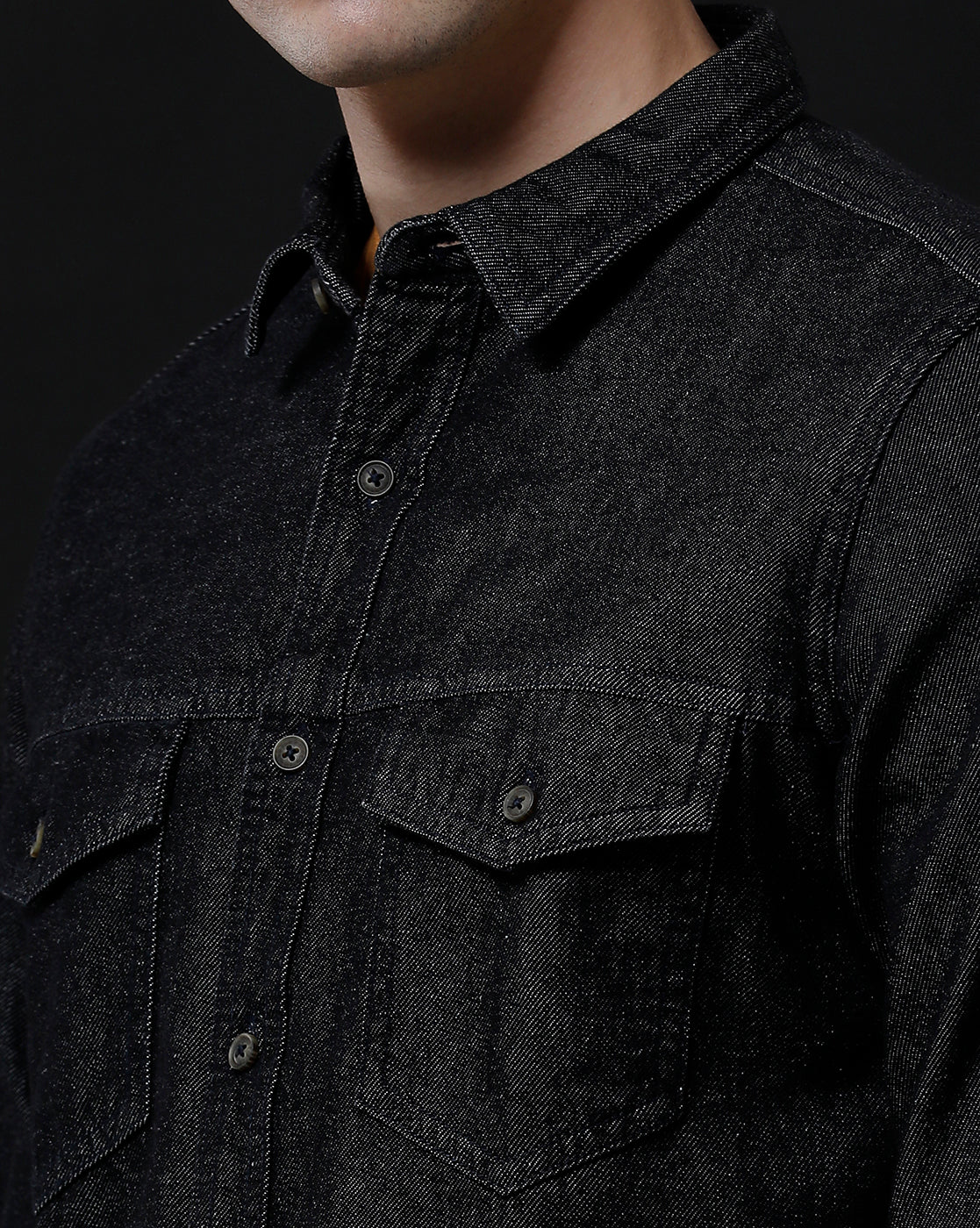 Chemise décontractée en jean slim homme (DRANS)