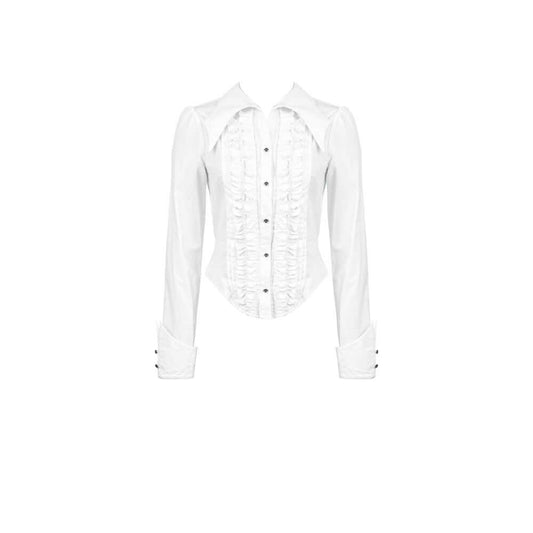 Dark in Love Queeny White Gothic Demon Shirt