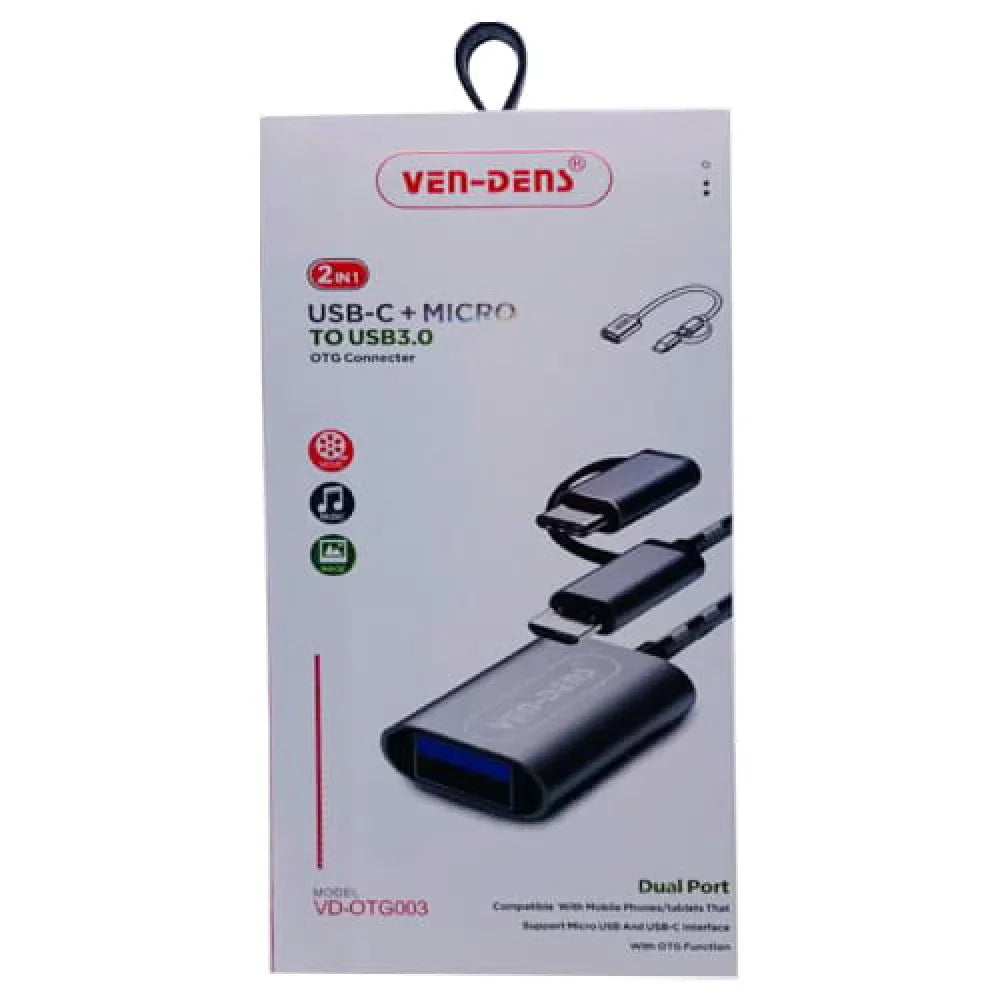 Dual Port OTG USB-C & Micro-USB Adapter – VD-OTG003