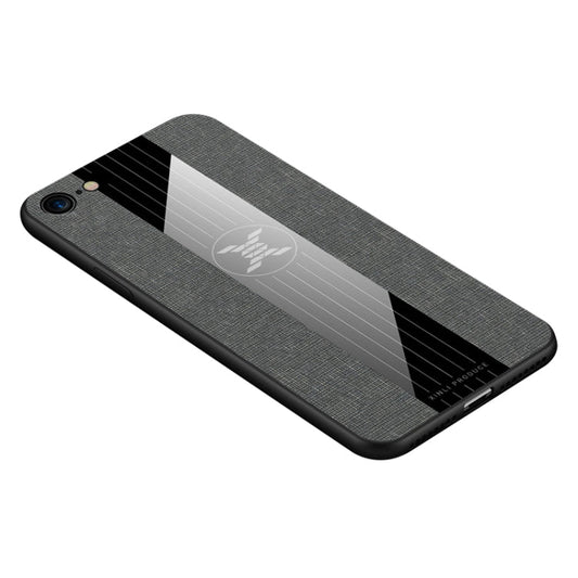 For iPhone SE 2022 / SE 2020 / 8 / 7 XINLI Stitching Cloth Texture Shockproof TPU Protective Case(Gray)