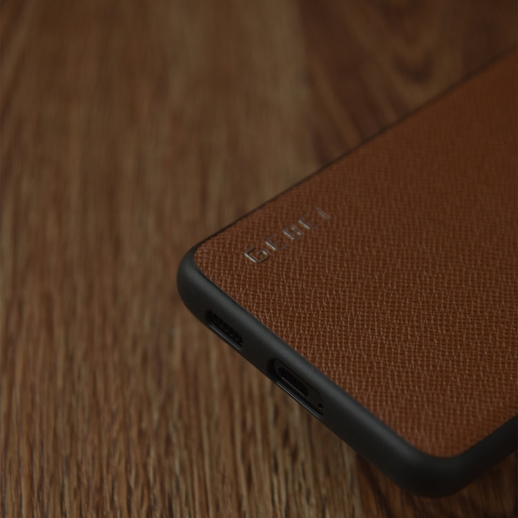 For Samsung Galaxy S21 Ultra 5G GEBEI Full-coverage Shockproof Leather Protective Case(Brown)