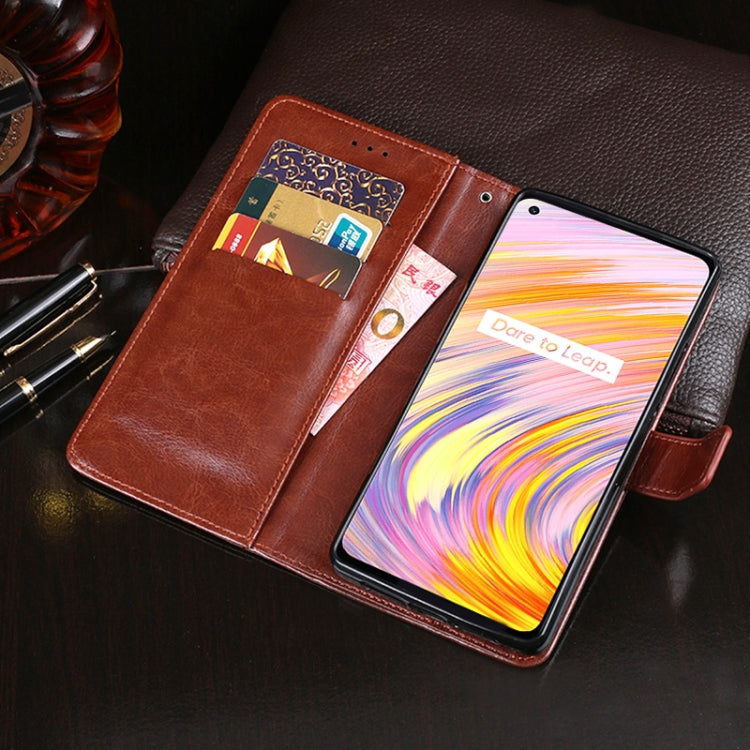 For OPPO Realme V15 idewei Crazy Horse Texture Horizontal Flip Leather Case with Holder & Card Slots & Wallet(Black)