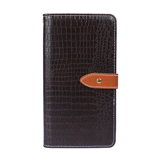 For vivo iQOO 7 idewei Crocodile Texture Horizontal Flip Leather Case with Holder & Card Slots & Wallet(Dark Brown)
