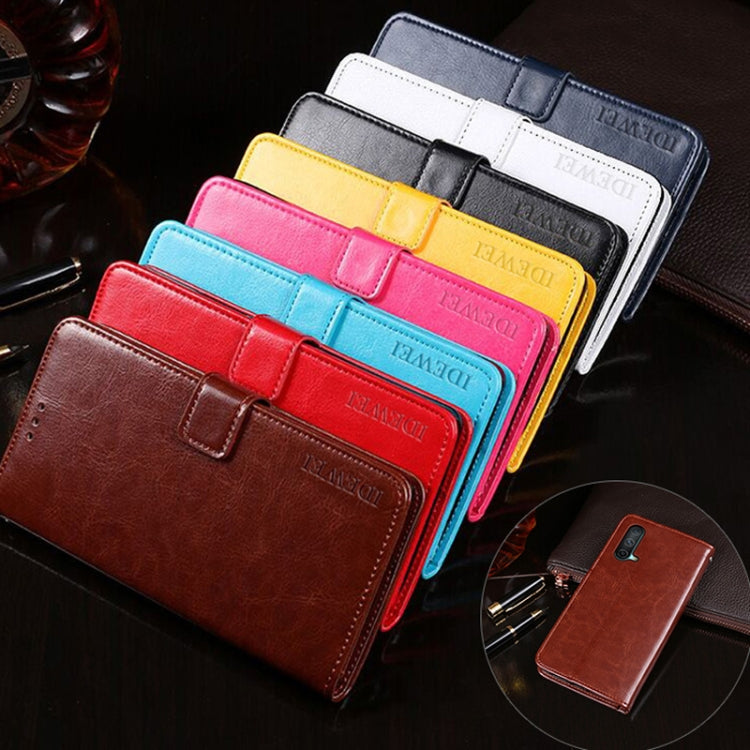 For OnePlus Nord CE 5G idewei Crazy Horse Texture Horizontal Flip Leather Case with Holder & Card Slots & Wallet(Blue)