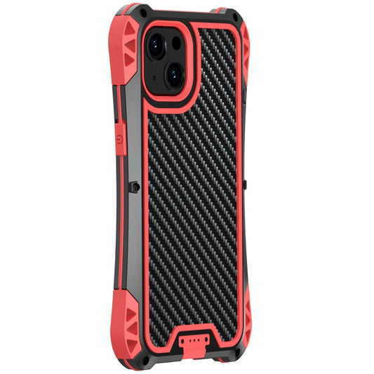 Pour iPhone 13 Pro Max Coque de protection en métal antichoc, anti-poussière, étanche R-JUST AMIRA (Rouge)