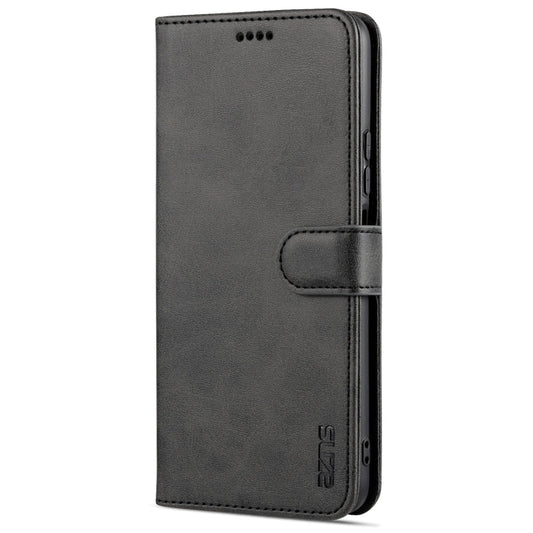For Xiaomi Poco X3 GT AZNS Skin Feel Calf Texture Horizontal Flip Leather Case with Card Slots & Holder & Wallet(Black)
