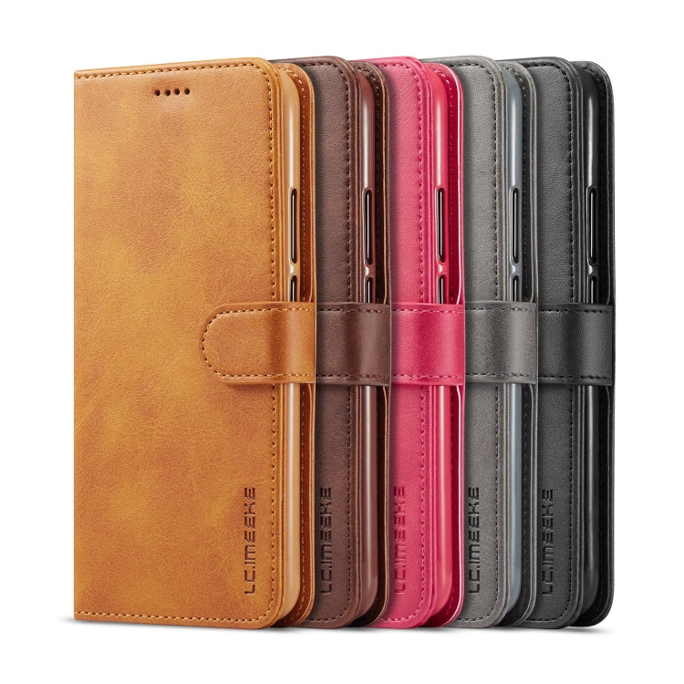 For Huawei Mate 20 Lite / Maimang 7 LC.IMEEKE Calf Texture Horizontal Flip Leather Case, with Holder & Card Slots & Wallet(Black)