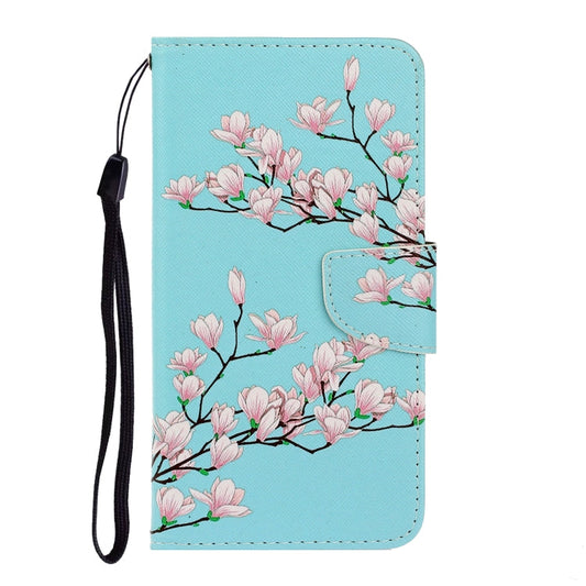For iPhone SE 2022 / SE 2020 / 8 / 7 3D Colored Drawing Horizontal Flip PU Leather Case with Holder & Card Slots & Wallet(Magnolia)