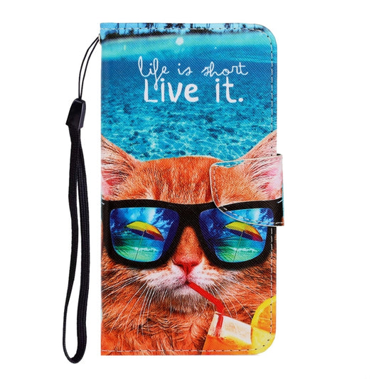 For iPhone SE 2022 / SE 2020 / 8 / 7 3D Colored Drawing Horizontal Flip PU Leather Case with Holder & Card Slots & Wallet(Underwater Cat)