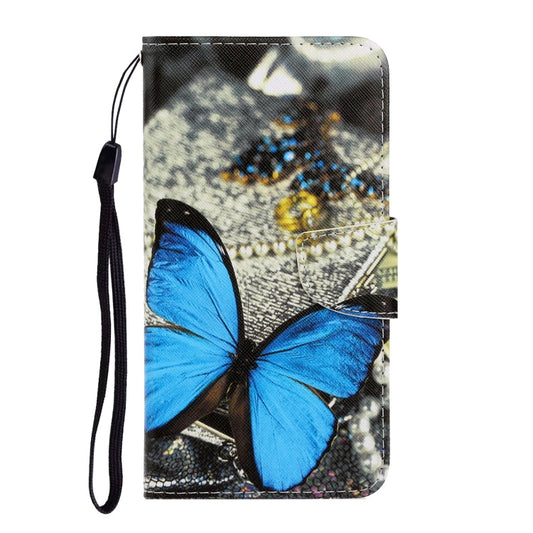 For iPhone SE 2022 / SE 2020 / 8 / 7 3D Colored Drawing Horizontal Flip PU Leather Case with Holder & Card Slots & Wallet(A Butterfly)