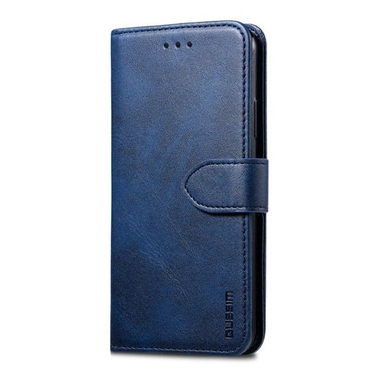 For iPhone 8 / 7 GUSSIM Magnetic Horizontal Flip Leather Case with Holder & Card Slots & & Wallet(Blue)