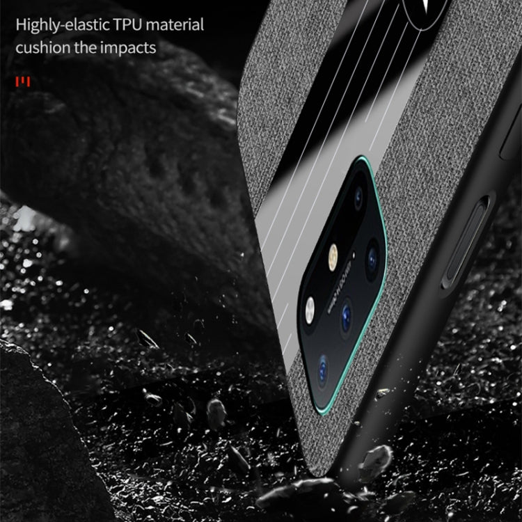 For OnePlus 8T XINLI Stitching Cloth Texture Shockproof TPU Phone Case(Black)