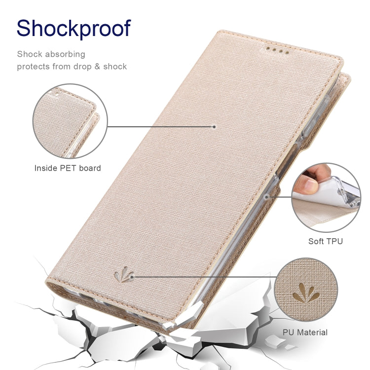 For Xiaomi Redmi Note 11 Pro ViLi DMX Series Shockproof Magnetic Flip Leather Phone Case(Gold)