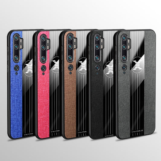 For Xiaomi Mi CC9 Pro XINLI Stitching Cloth Texture TPU Phone Case(Grey)