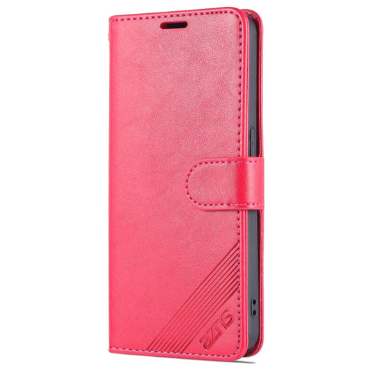 For OPPO Reno7 Pro 5G AZNS Sheepskin Texture Flip Leather Phone Case(Red)