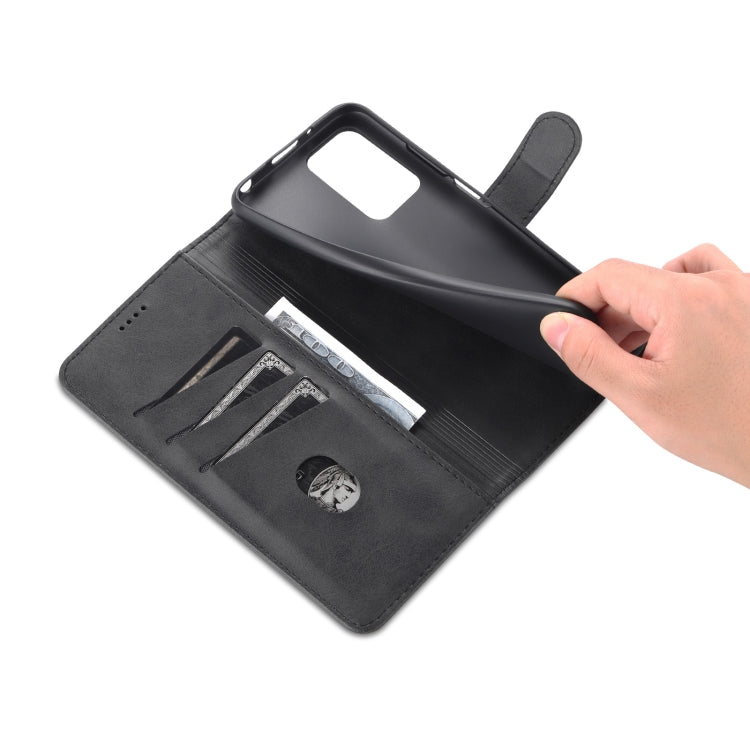 Pour Xiaomi Redmi Note 11 4G Global / Note 11S AZNS Housse de téléphone en cuir à rabat horizontal avec texture veau (Noir)