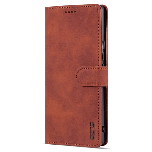 For Honor 60 AZNS Skin Feel Calf Texture Horizontal Flip Leather Phone Case(Brown)