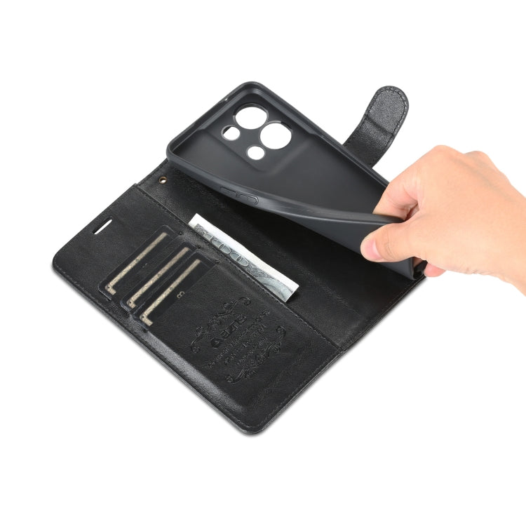 For OPPO Reno8/Reno8 Pro AZNS Sheepskin Texture Flip Leather Phone Case(Black)