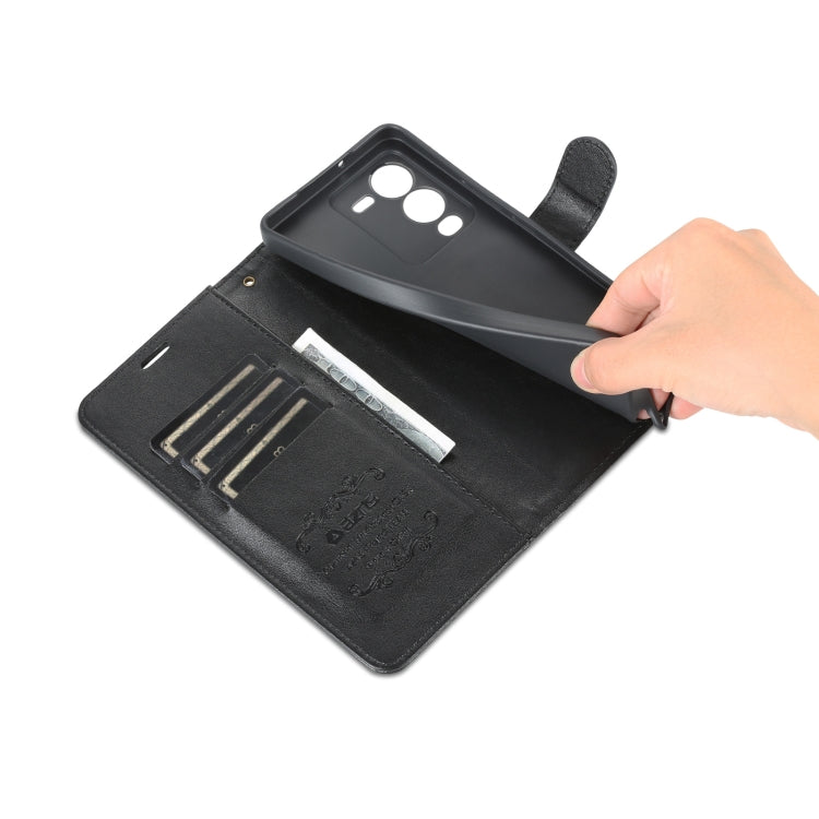 Pour Étui de téléphone en cuir de texture peau de mouton AZNS pour vivo S15 (noir)