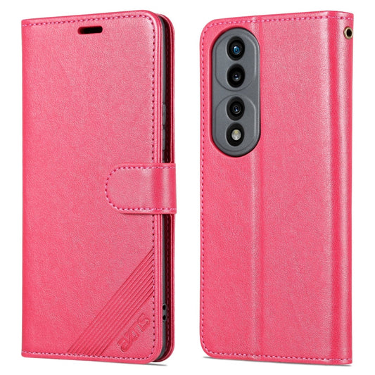 For Honor 70 AZNS Sheepskin Texture Flip Leather Phone Case(Red)