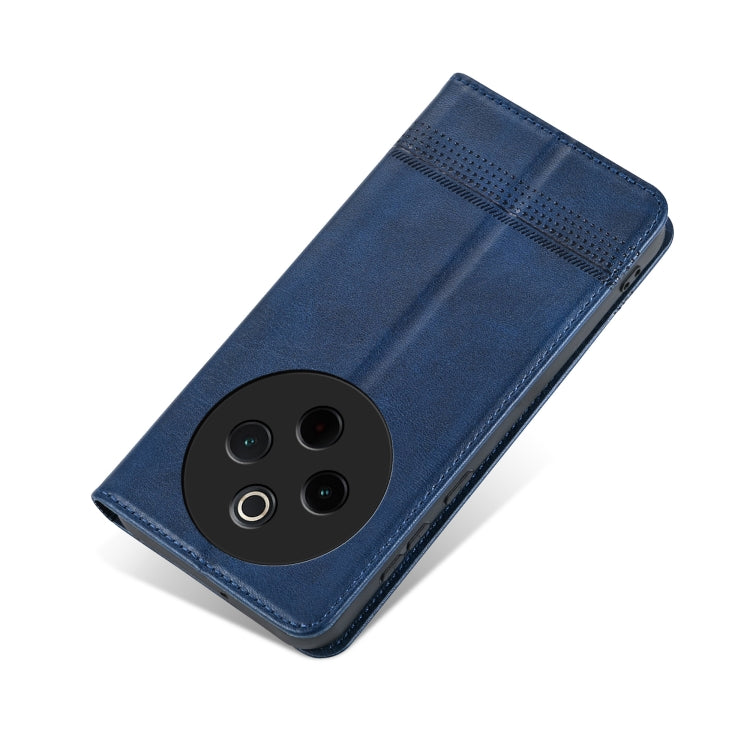 For vivo Y300 Pro AZNS Magnetic Calf Texture Leather Phone Case(Dark Blu)