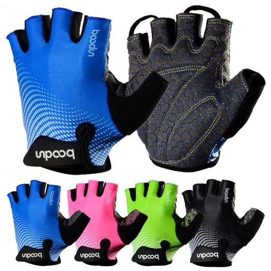 BOODUN 1096 Gants de sport en silicone antidérapants, résistants à l'usure et respirants, Taille : M (Bleu)