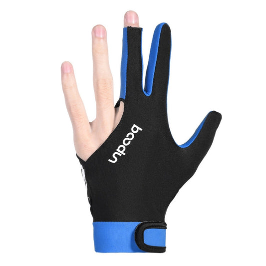 BOODUN M050912 Gants fins et respirants pour hommes et femmes, à trois doigts, pour le billard, Taille : M (bleu marine)