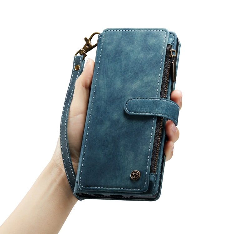 For iPhone 14 CaseMe C30 Multifunctional Phone Leather Case (Blue)