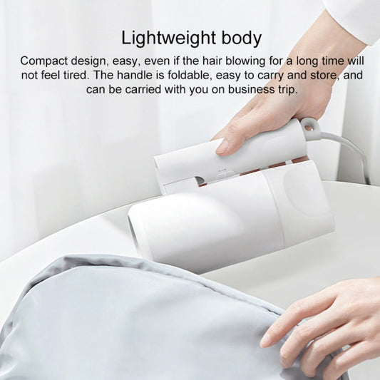 Original Xiaomi Mijia H100 Negative Ion Portable Electric Hair Dryer, US Plug(White)