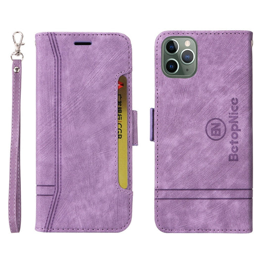 For iPhone 11 BETOPNICE Dual-side Buckle Leather Phone Case(Purple)