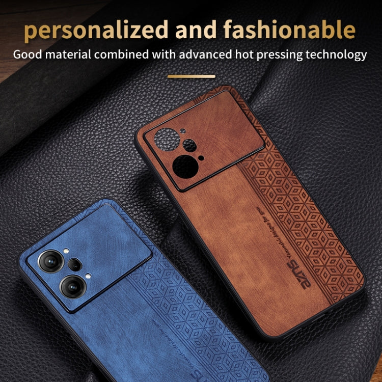 For OPPO K10 Pro 5G AZNS 3D Embossed Skin Feel Phone Case(Brown)