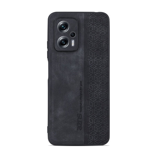 For Xiaomi Redmi Note 11T Pro 5G AZNS 3D Embossed Skin Feel Phone Case(Black)