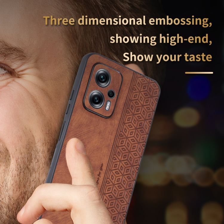 For Xiaomi Redmi Note 11T Pro 5G AZNS 3D Embossed Skin Feel Phone Case(Sapphire Blue)