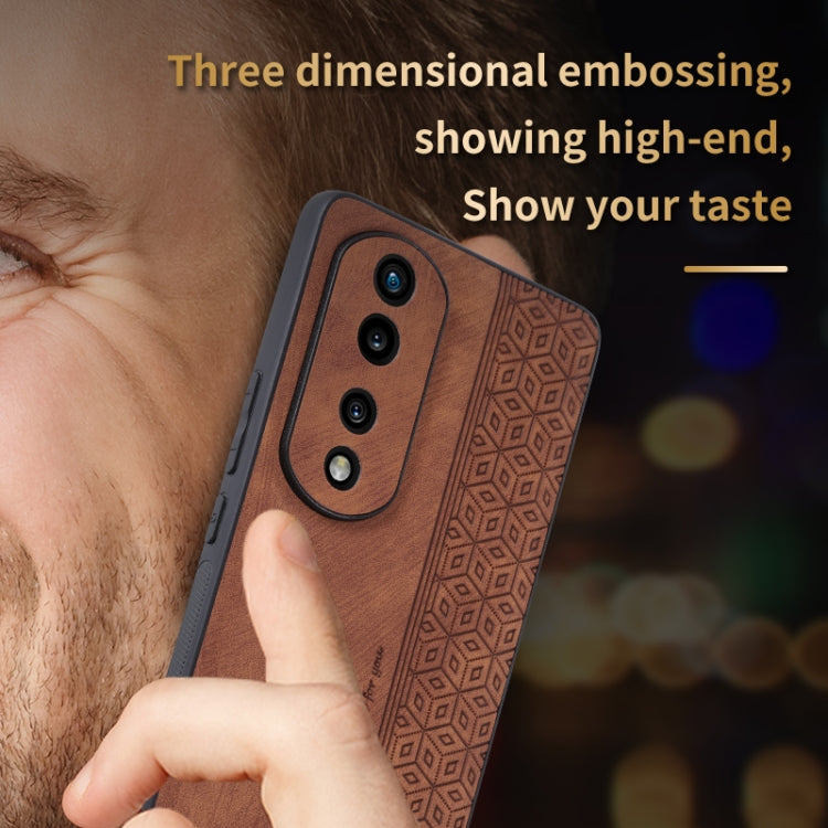 For Honor 70 Pro / 70 Pro+ AZNS 3D Embossed Skin Feel Phone Case(Sapphire Blue)